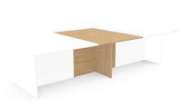 Kito Oval Meeting Table Panel Leg Base - Add-On Section 1000 mm x 1400 mm for 2 Piece Table