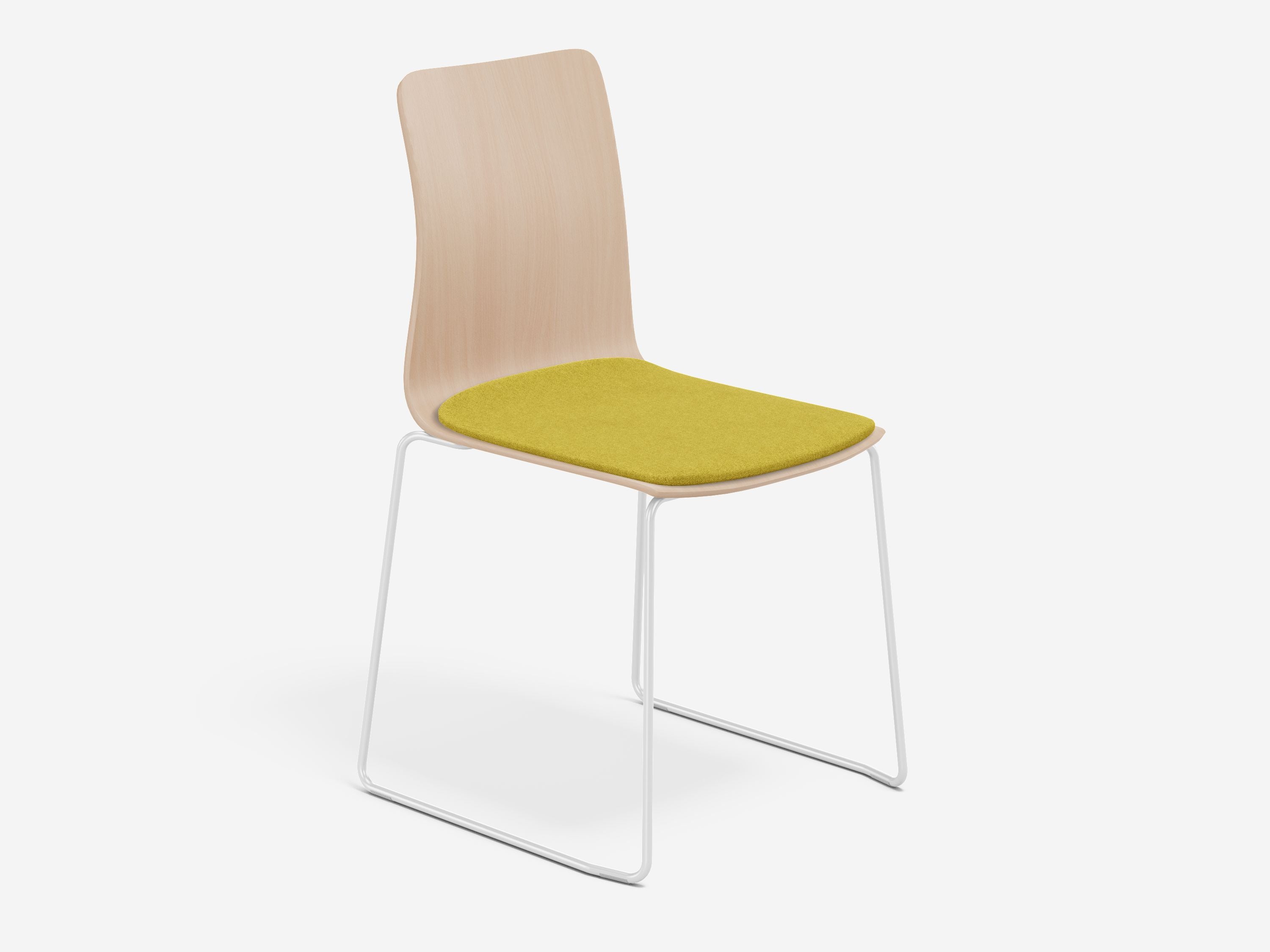 Linar Plus Wooden Chair with Cushion, Cantilever