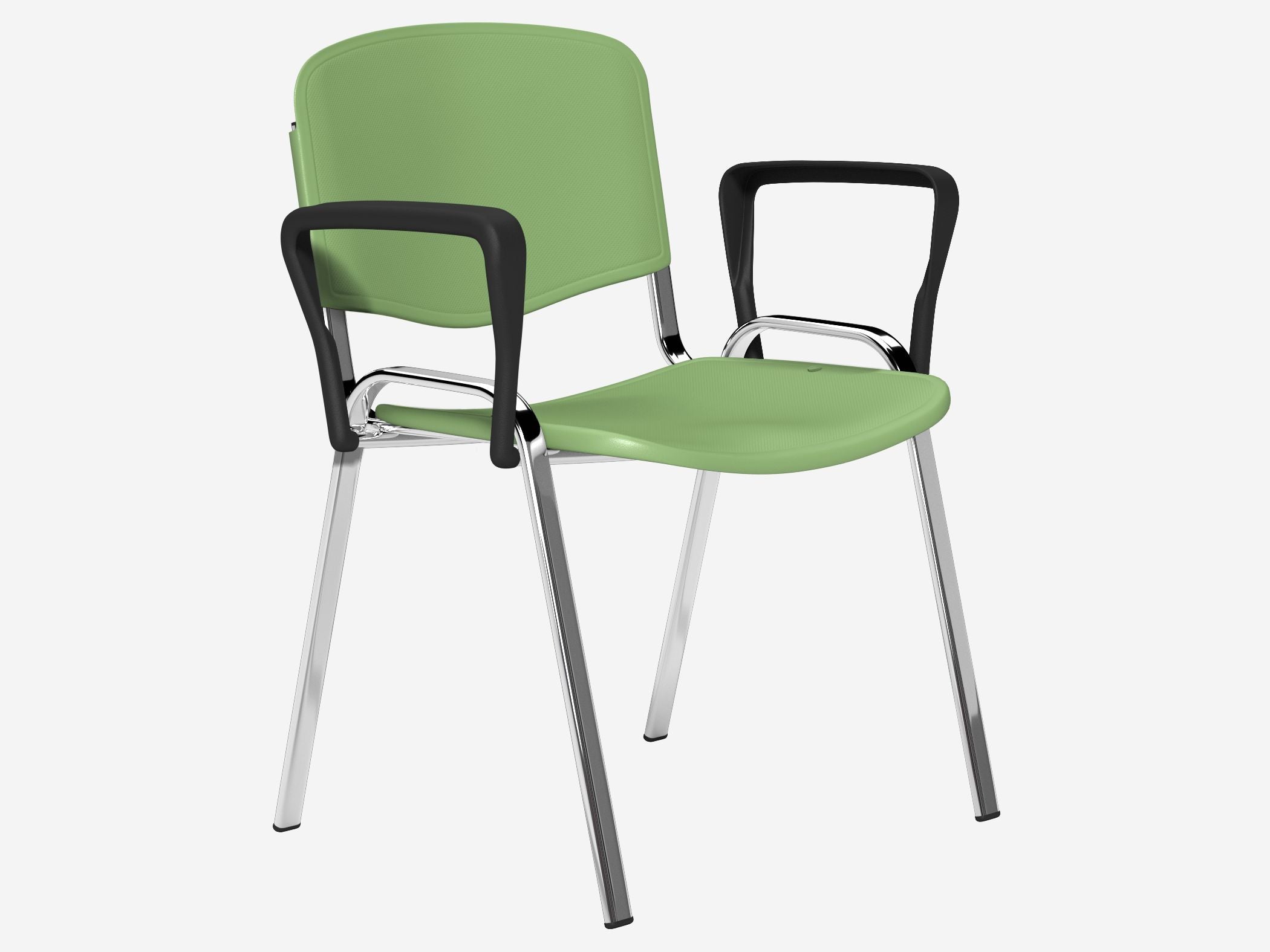 OI Series Plastic Seat and Backrest Chair, Chrome Frame