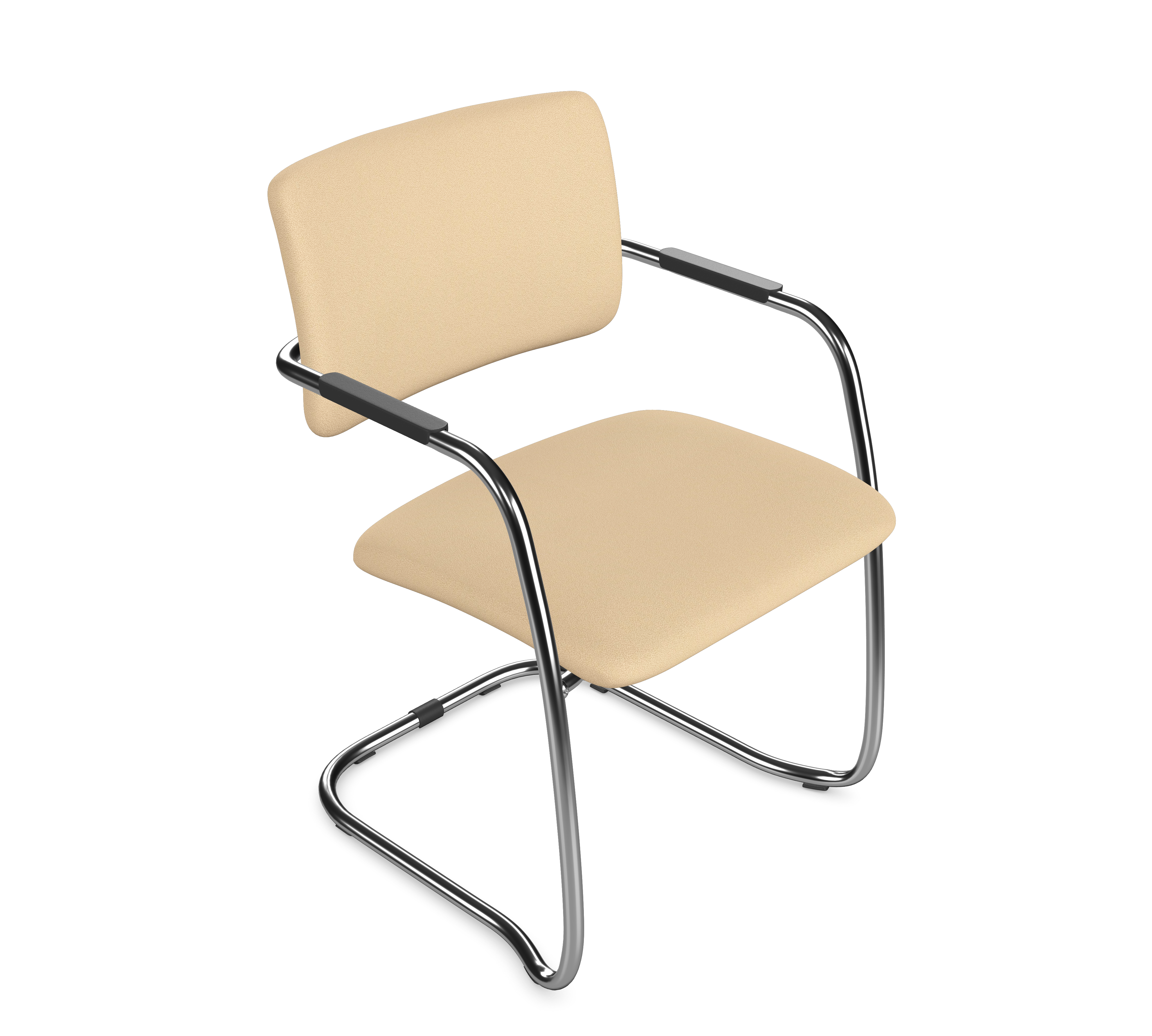 OQ Series Mid Backrest Stacking Chair, Chrome Frame