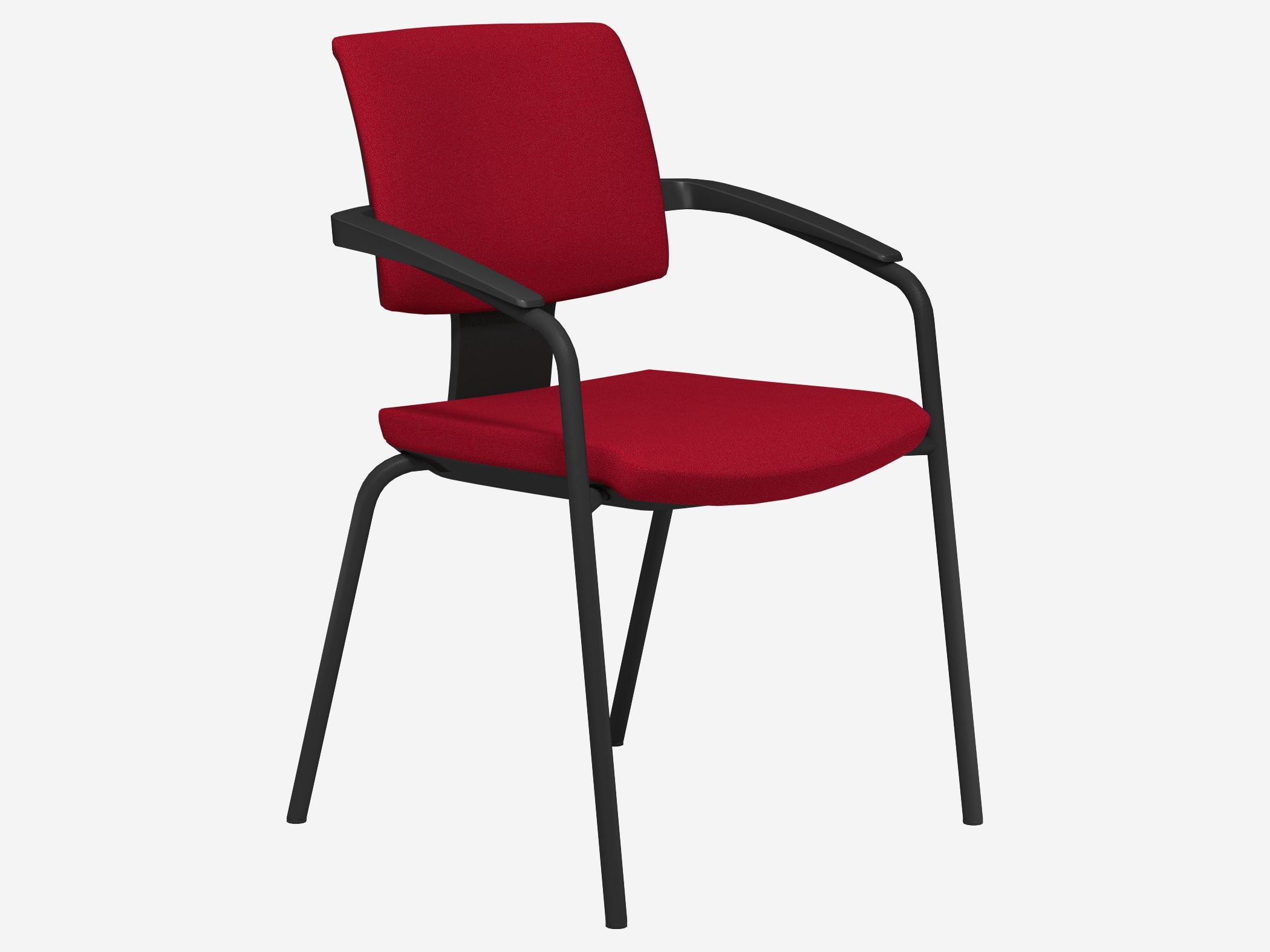 Xenon Task Visitor Chair with Arms, 4-Legged Base - Model 20H/2P