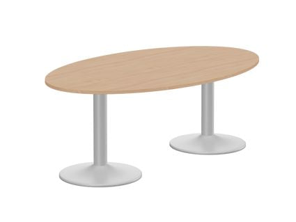 Kito Elipse Meeting Table, Double Cylinder Leg Base