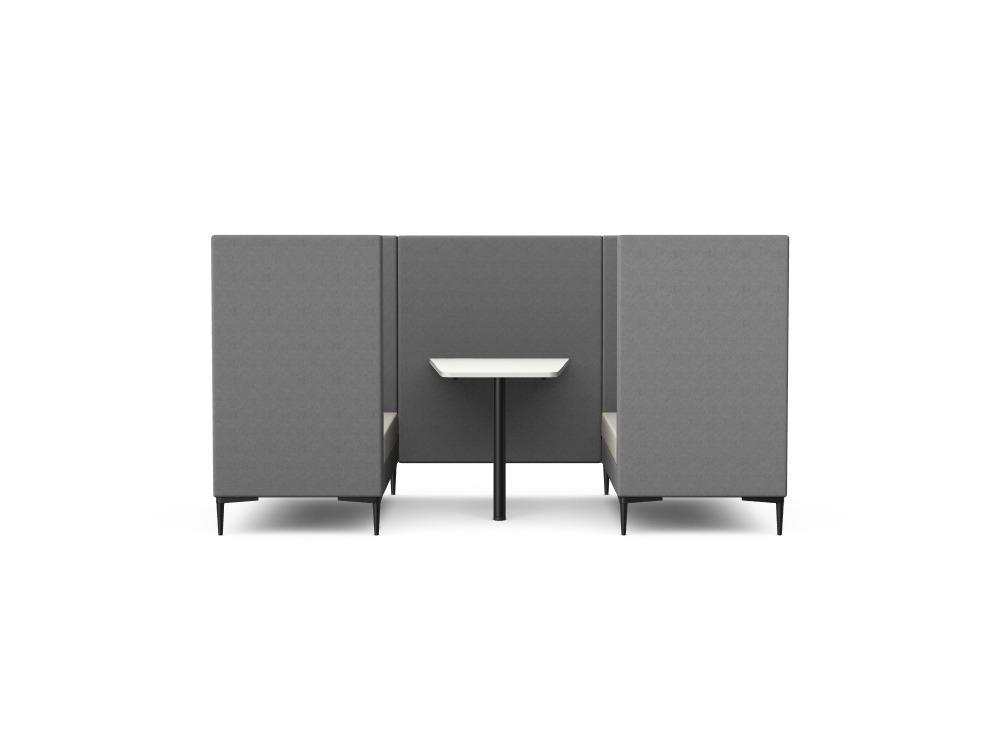 ELEMENT - Four Seat Highback Booth with Table