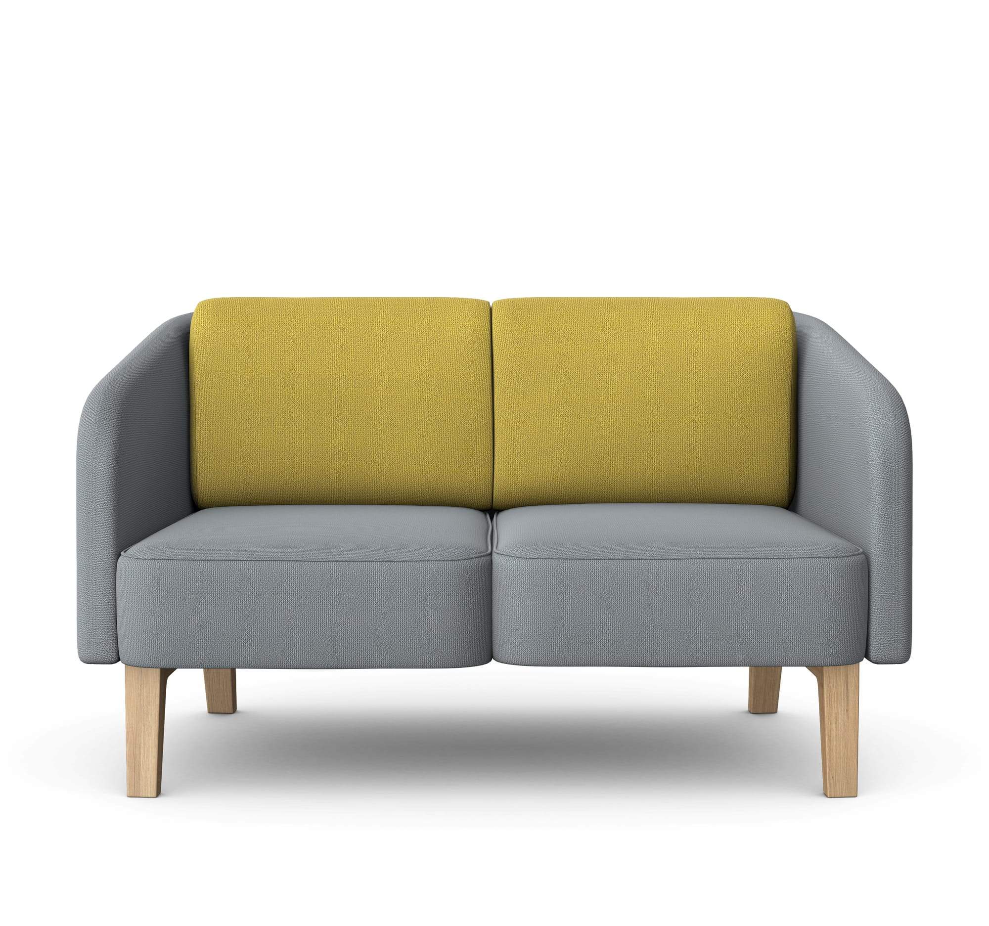 LEWIS - Two Seat Sofa, Wooden Base