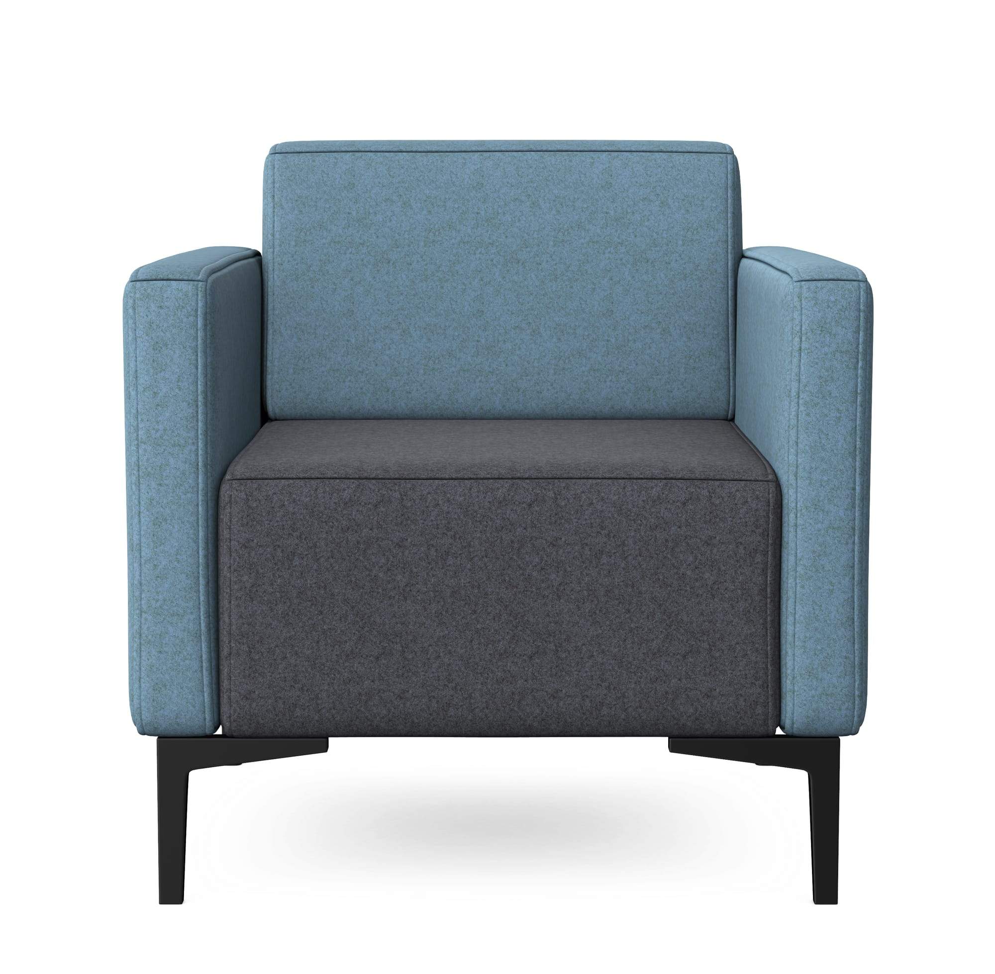 OBAN - Single Sofa with Backrest, Metal Legs