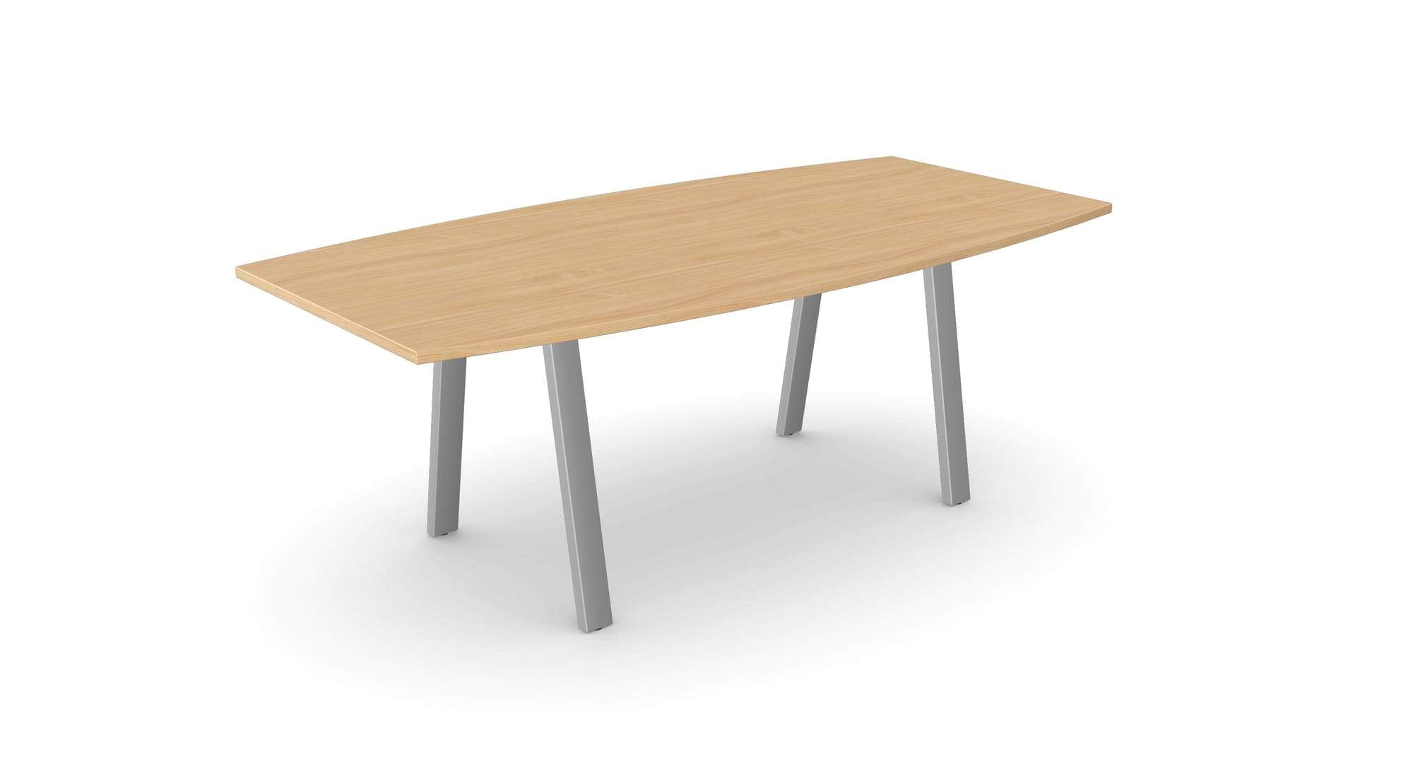 Switch Single Piece Curved Meeting Table, A-Leg