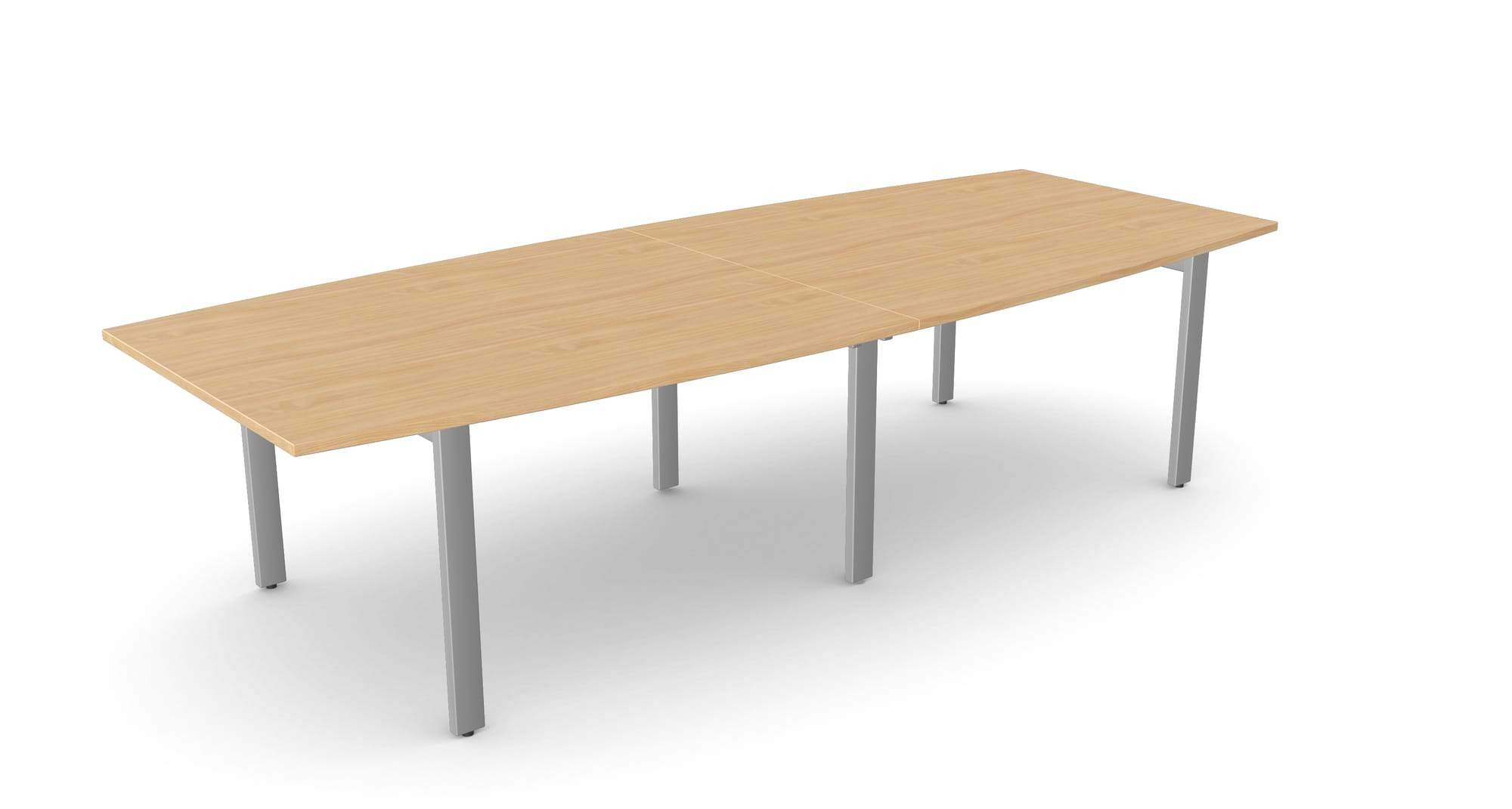 Switch Two Piece Curved Meeting Table, Open Leg
