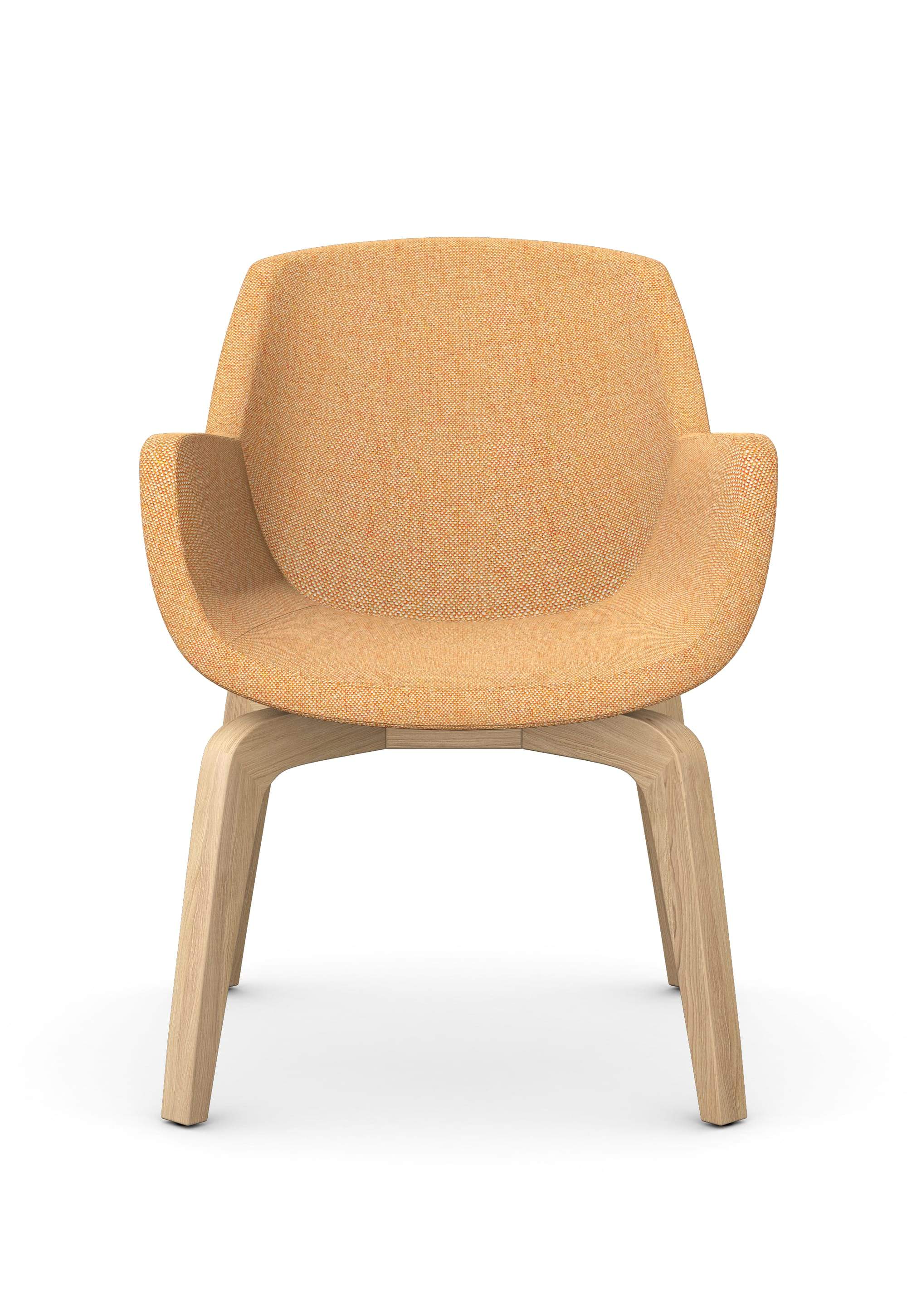 TIANA - Chair, 4 Curved Wooden Legs