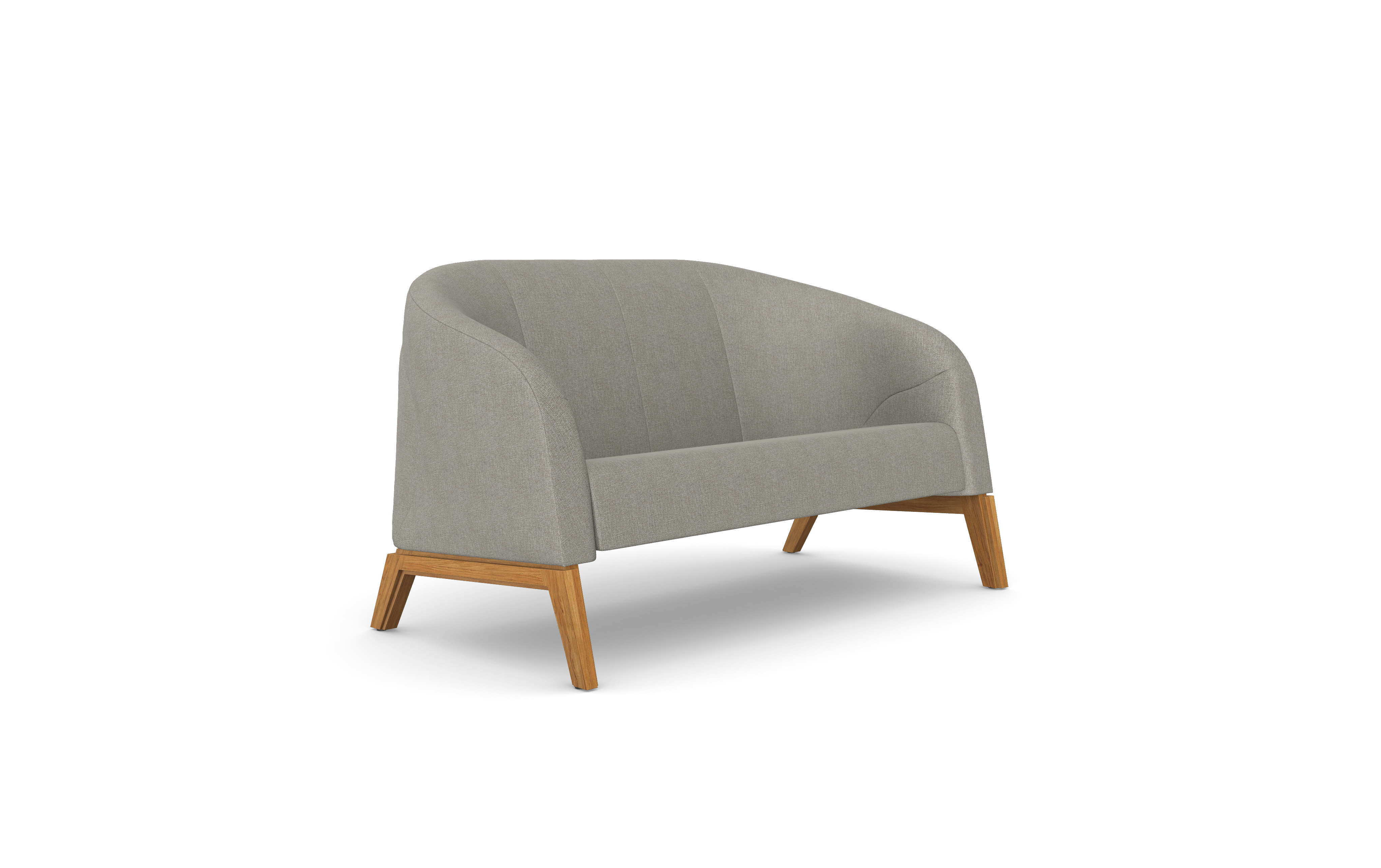 Mula 2 Seater Sofa, Wooden Legs