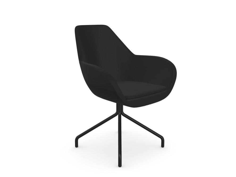 Fan 4-Legged (Swivel) Armchair with Glides - Model 10H / 10HS