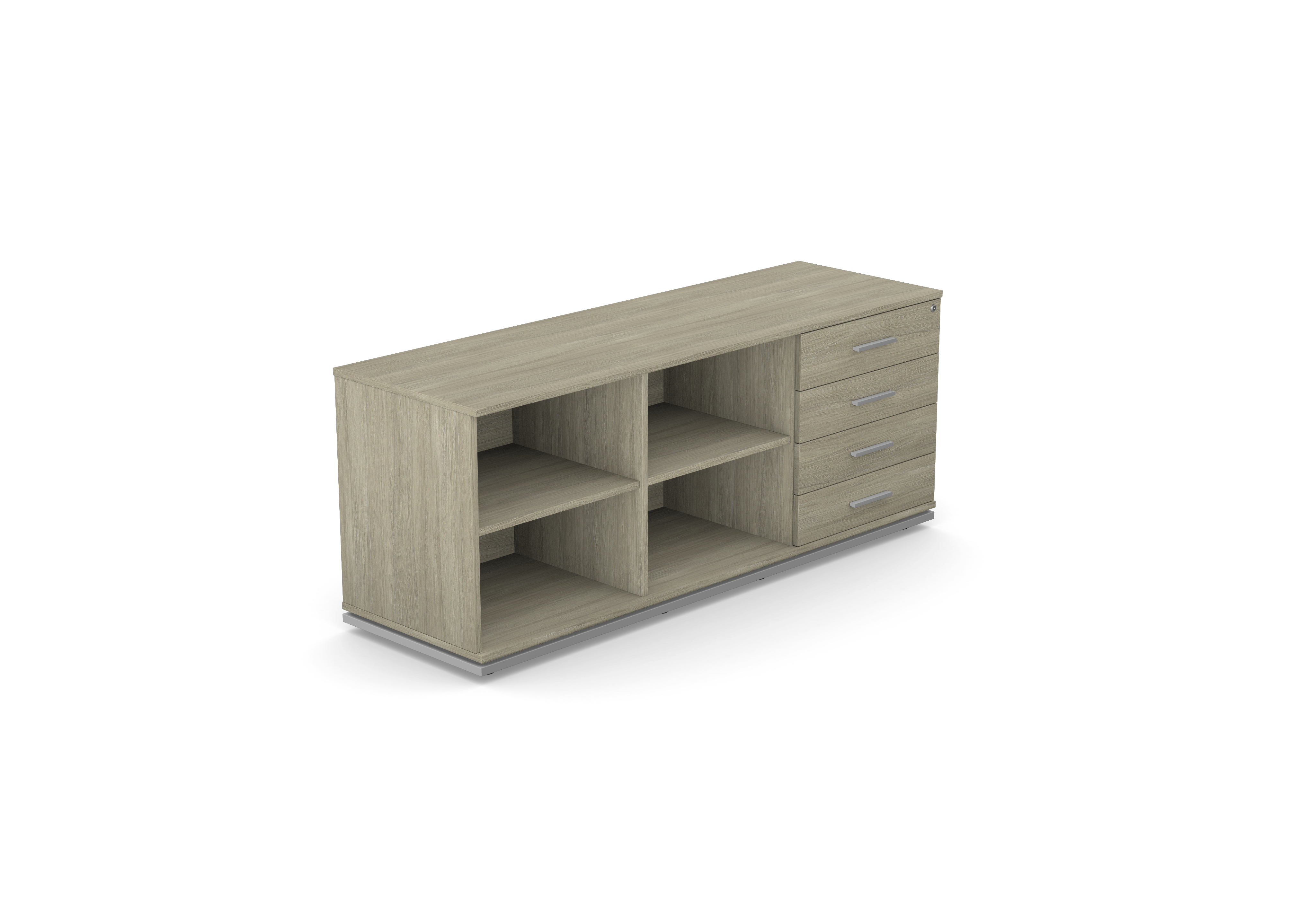 Blog/Trio Side Cabinet 1600x500x650 (4 drawers, shelves)
