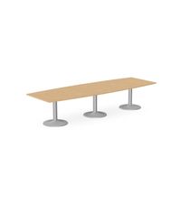 Kito Barrel Meeting Table, Triple Cylinder Leg Base