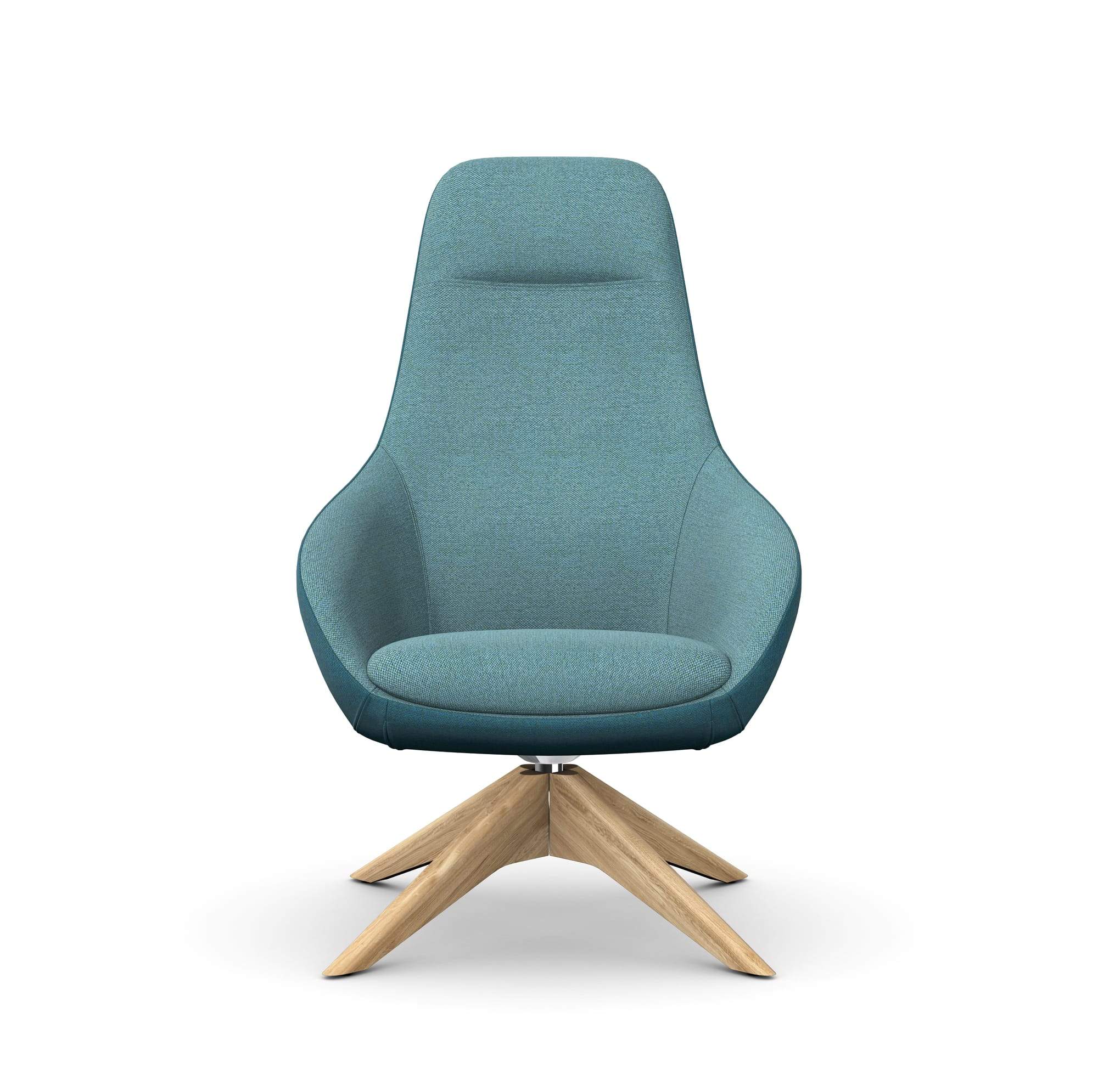 ARIA - Lounge Chair, Pyramidal Wooden Base