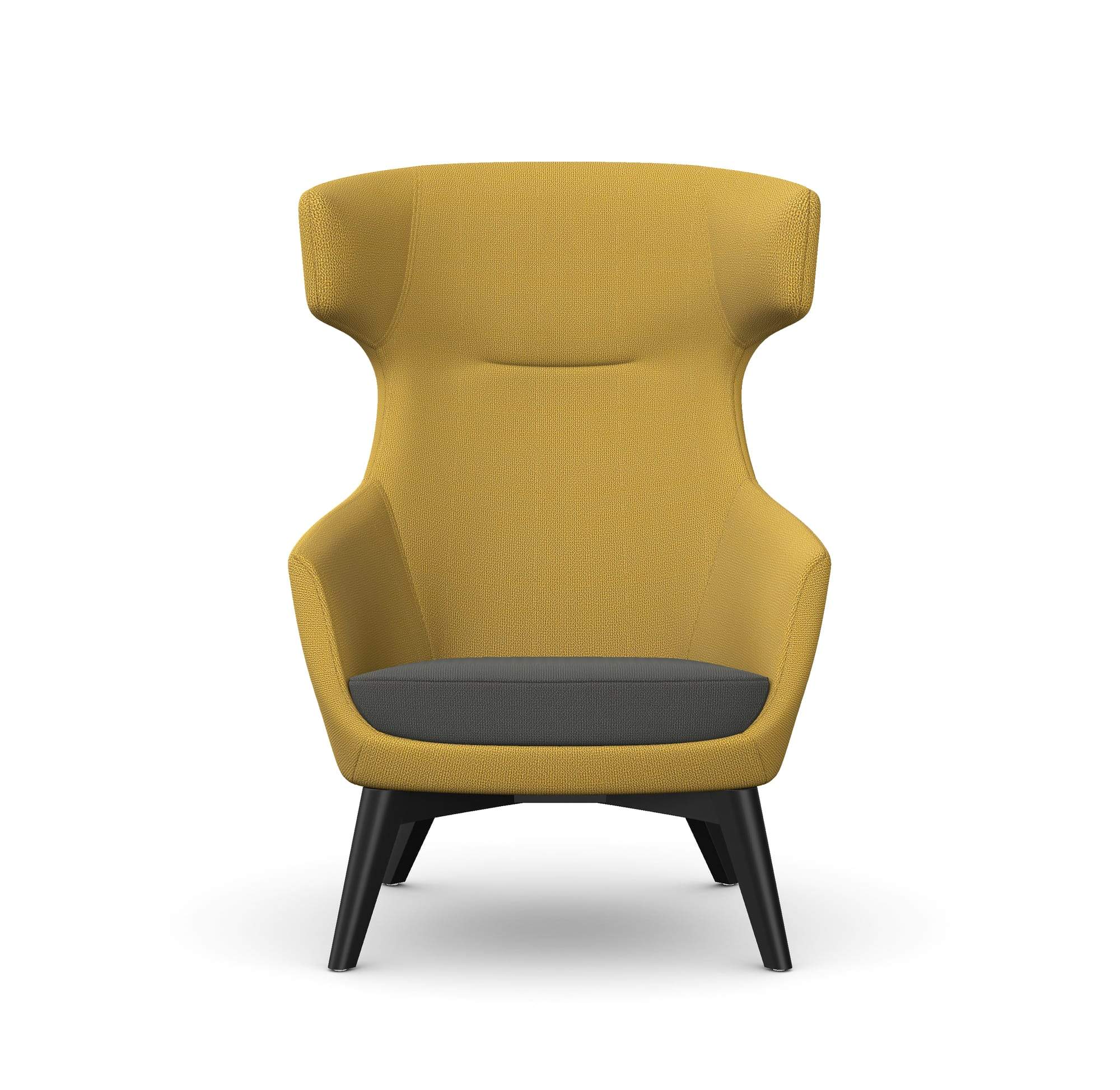AVA - Lounge Chair, 4 Wooden Legs