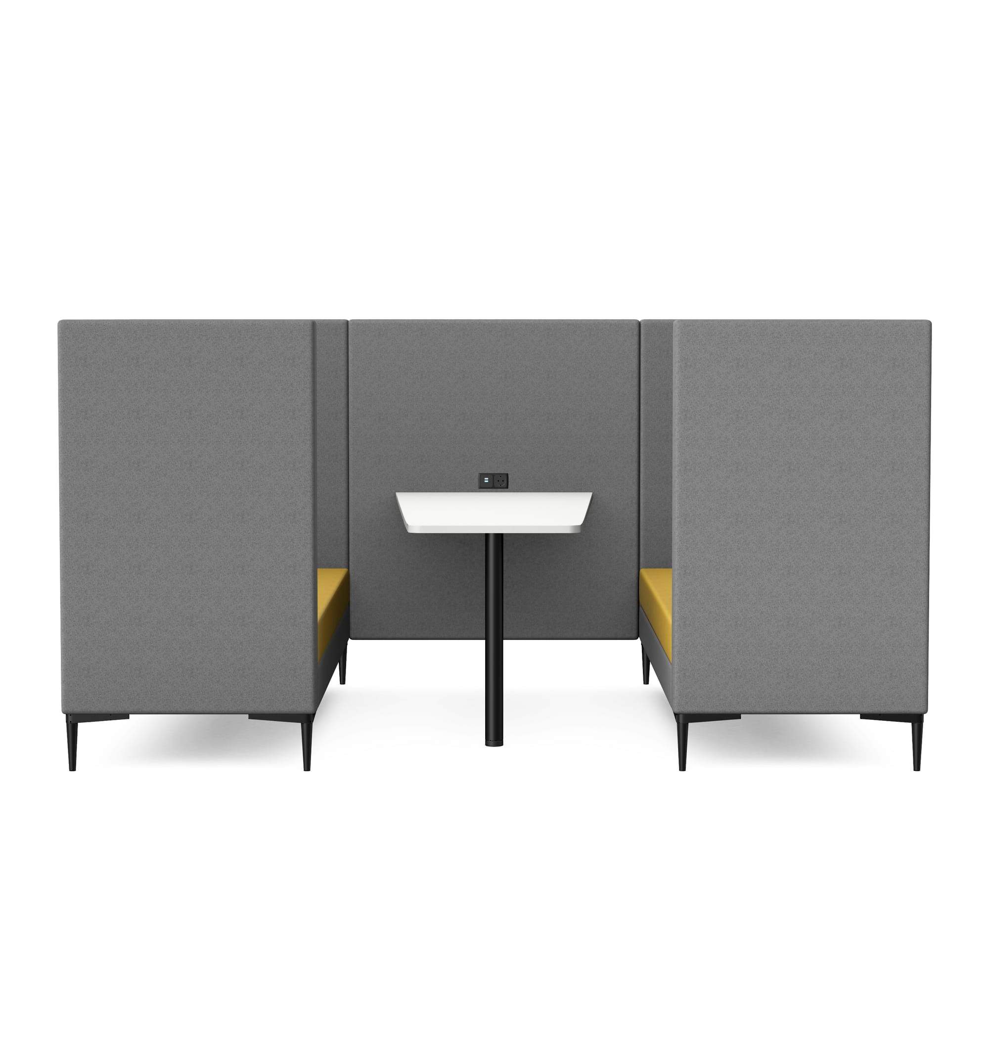 ELEMENT - Six Seat Highback Booth with Table