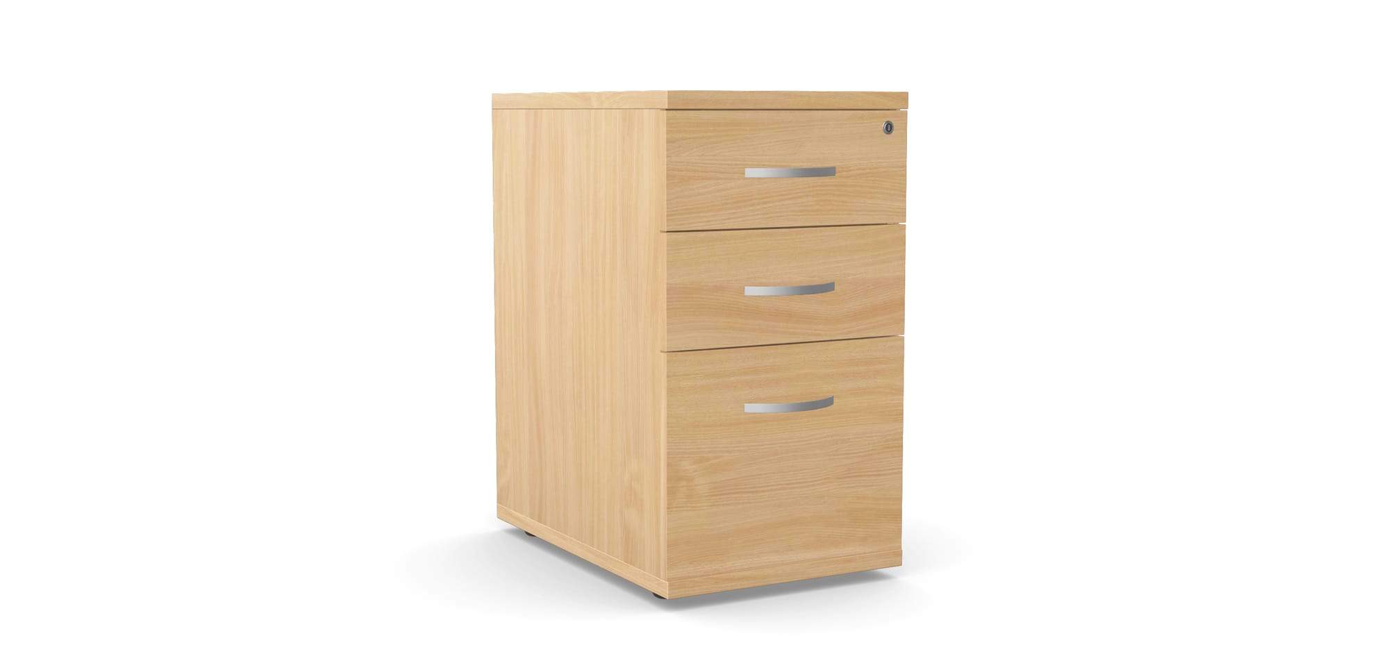 Kito 3 Drawer Desk High Pedestal