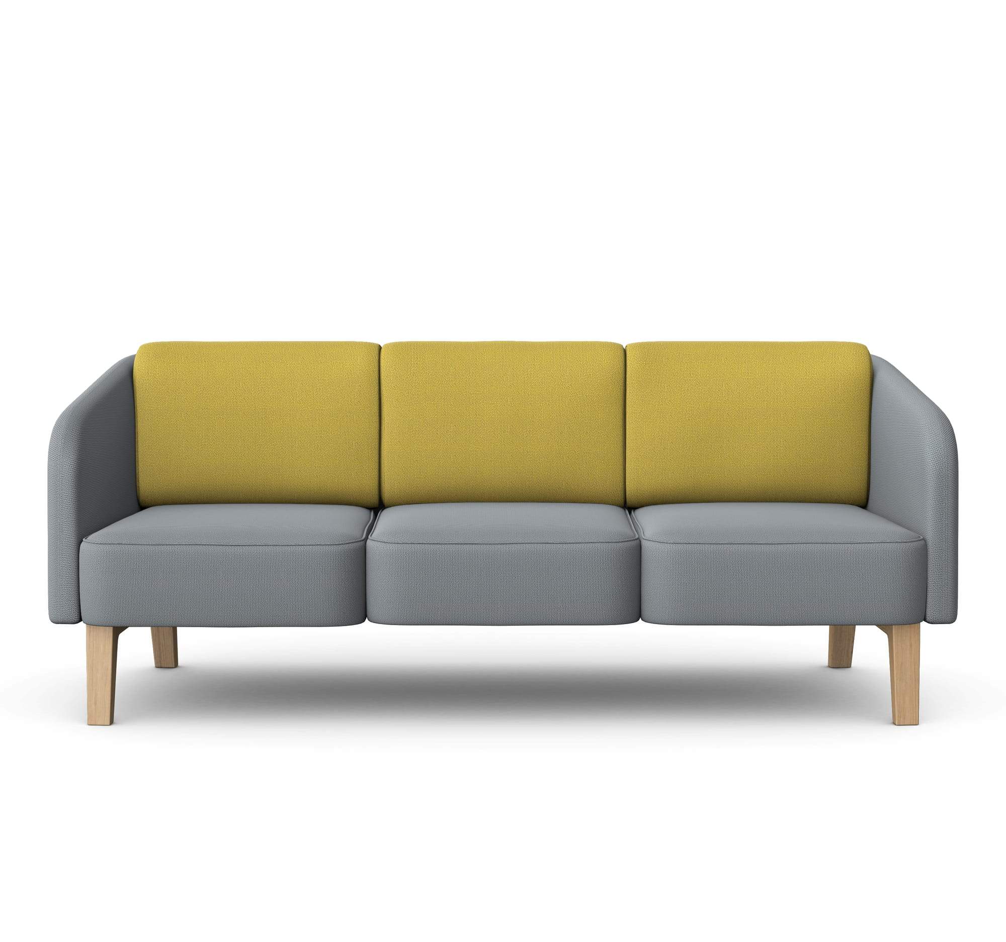 LEWIS - Three Seat Sofa, Wooden Base