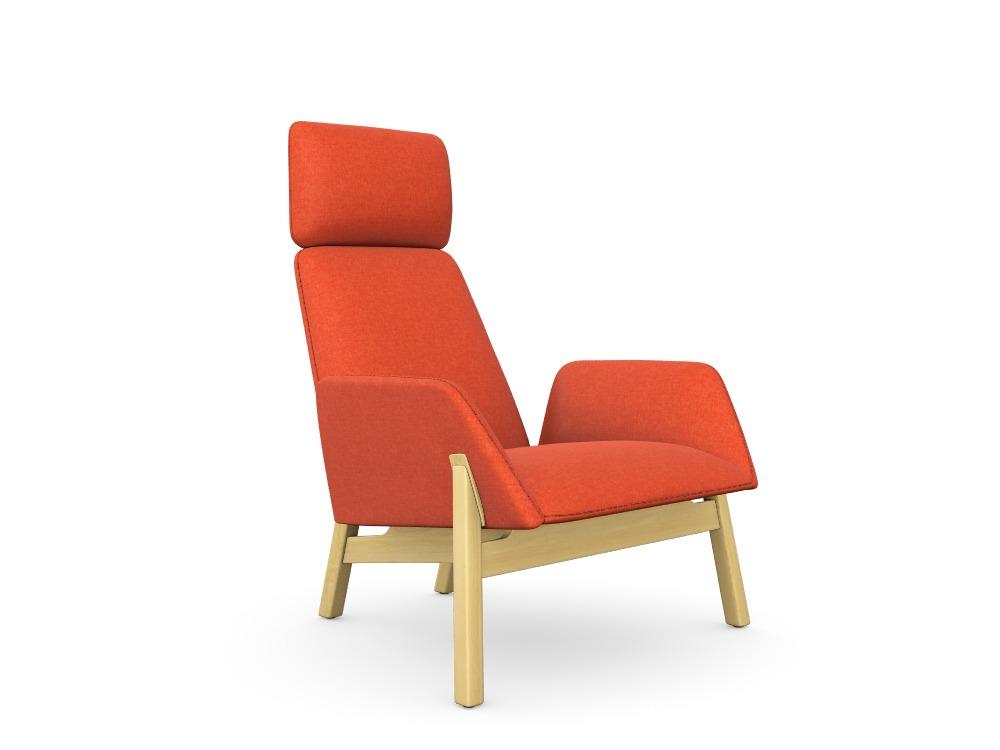 Manta Armchair Lounge Wooden Legs