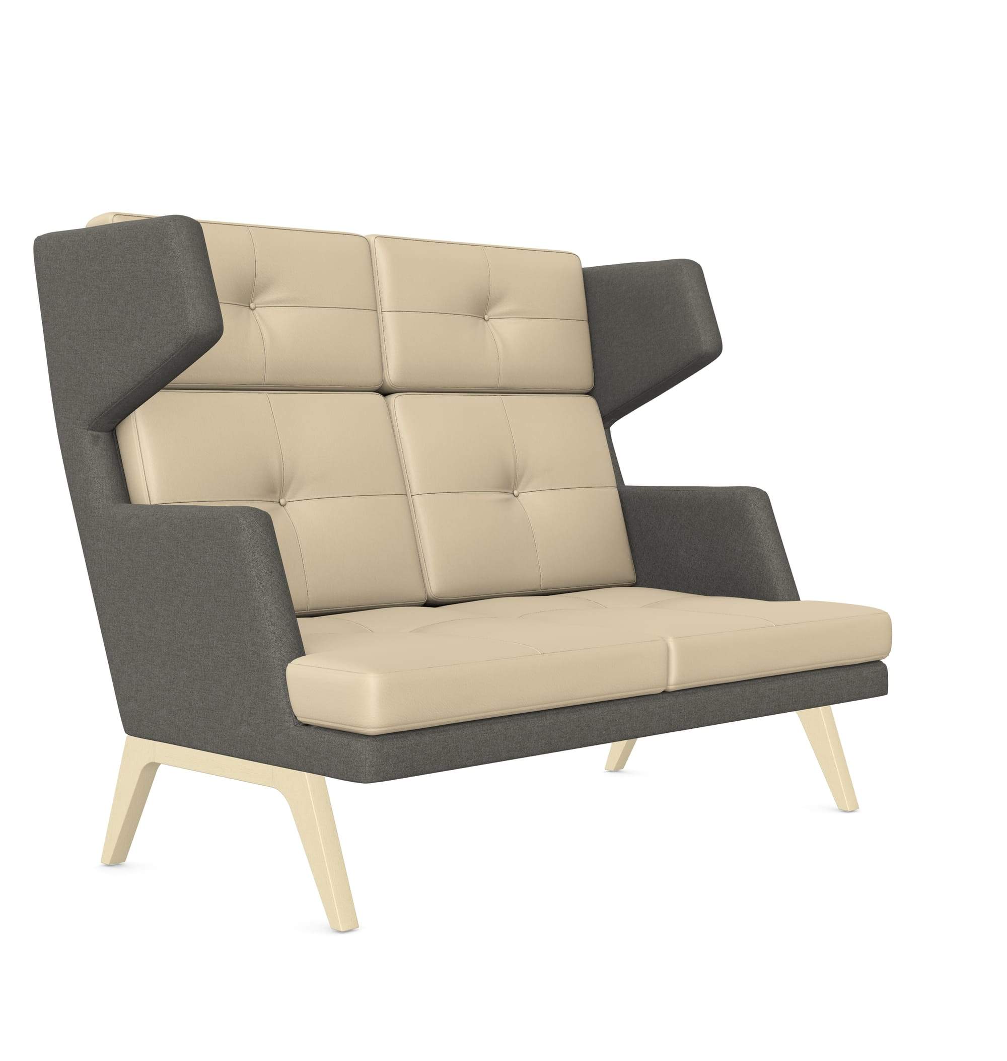 October 2-Seat Sofa with High Backrest