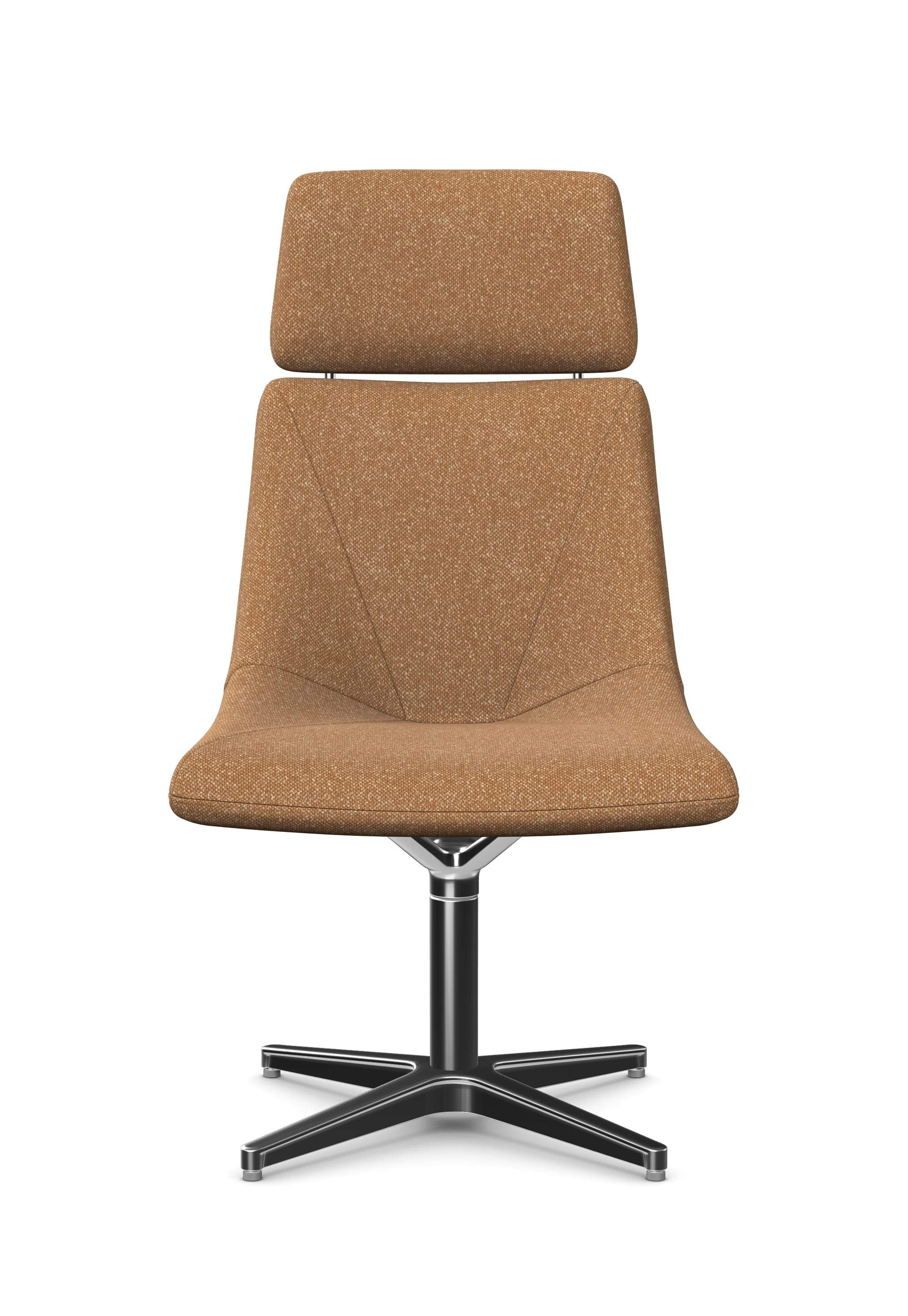 REMI - Large Chair with Headrest, 4 Star Aluminium Base